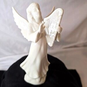 Vintage Dresden‎ German Porcelain Angel Harp Figurine 4.75" BEAUTIFUL